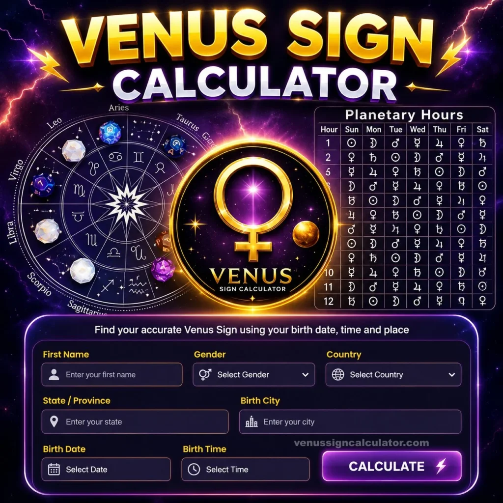 Venus Sign Calculator